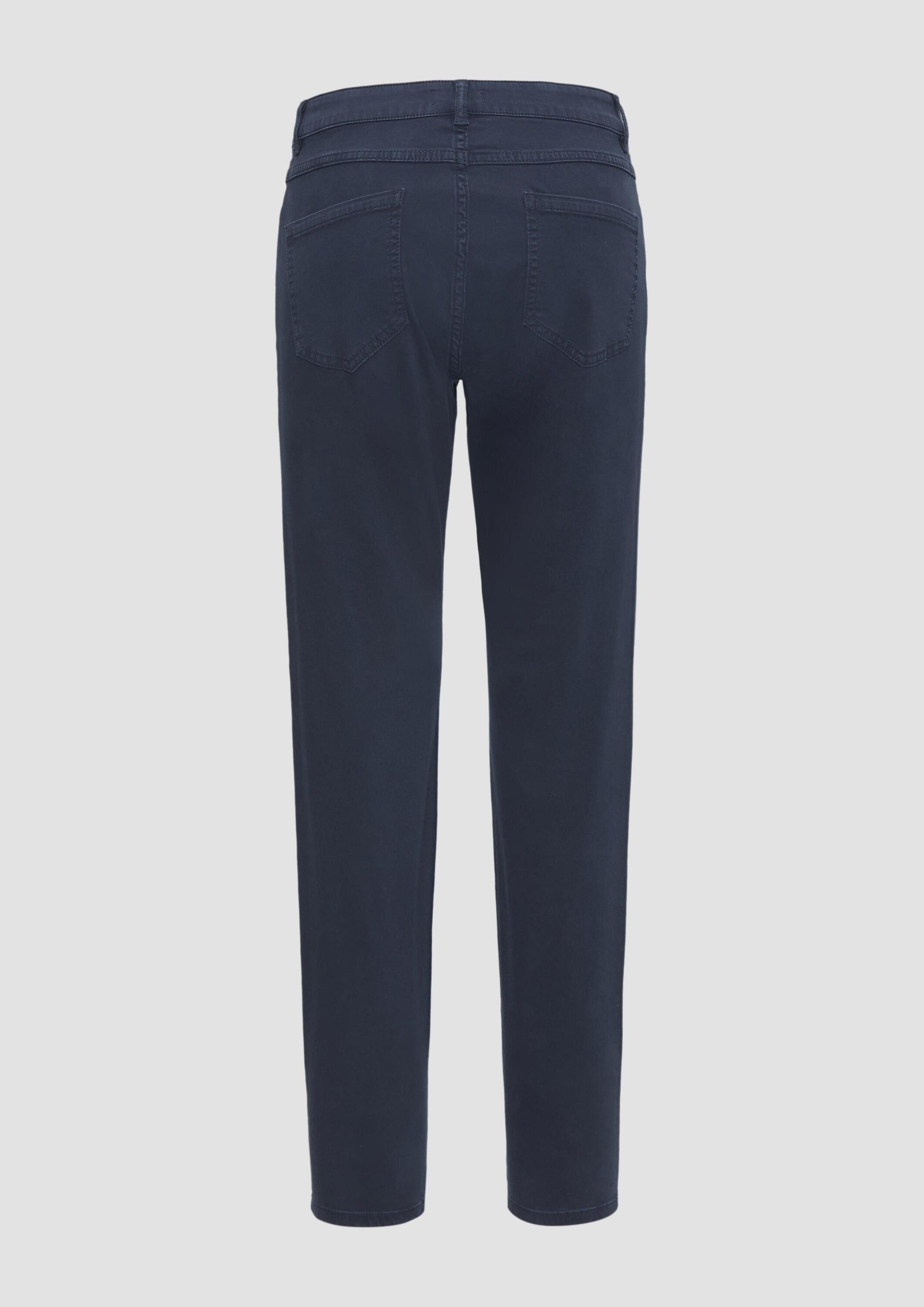 s.Oliver Chinos Hose Gewaschene Hose im Slim Fit aus Baumwollsatin