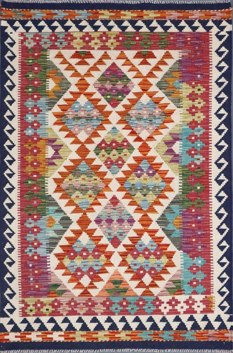 Orientteppich Kelim Afghan 103x156 Handgewebter Orientteppich, Nain Trading, rechteckig, Höhe: 3 mm