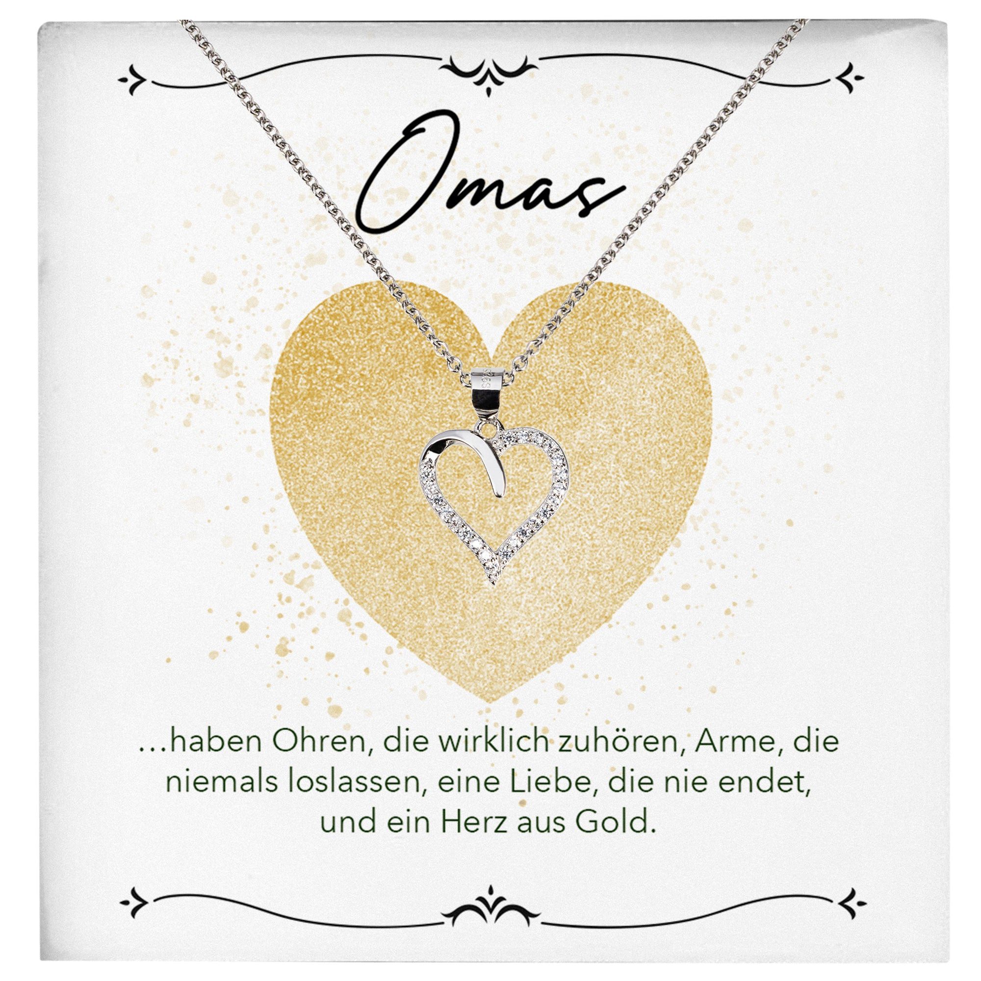 Schmuckset Liebe Oma Geschenk Grossmutter Frauen Halskette Damen Collier Herz