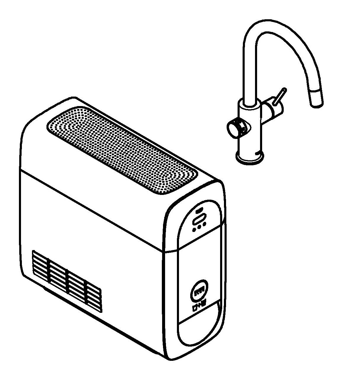 Grohe Küchenarmatur Blue Home Starterkit Spültischarmatur mit C-Auslauf, herausziehbar