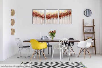 KUNSTLOFT Gemälde Sonniges Gehölz 150x60 cm, Leinwandbild 100% HANDGEMALT Wandbild Wohnzimmer