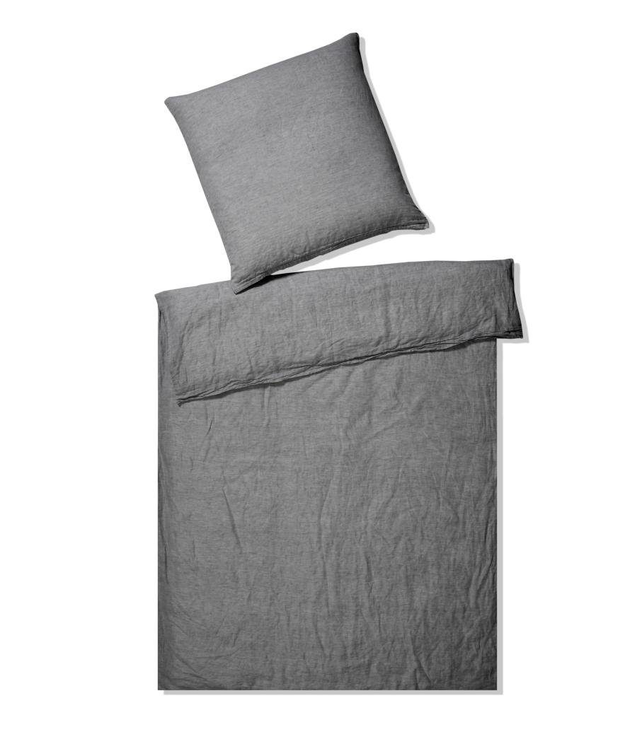Elegante Bettwäsche Breezee, Halbleinen, 2 teilig, angenehmes Hautgefühl