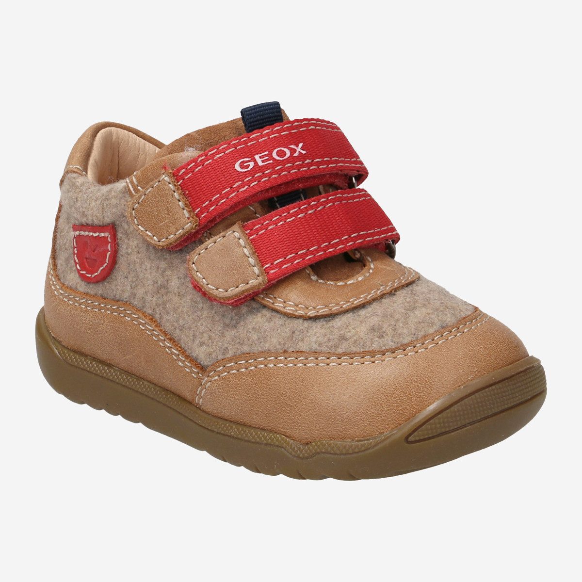 Geox GEOX MACCHIA, Klett in Braun für Kinder Klettschuh