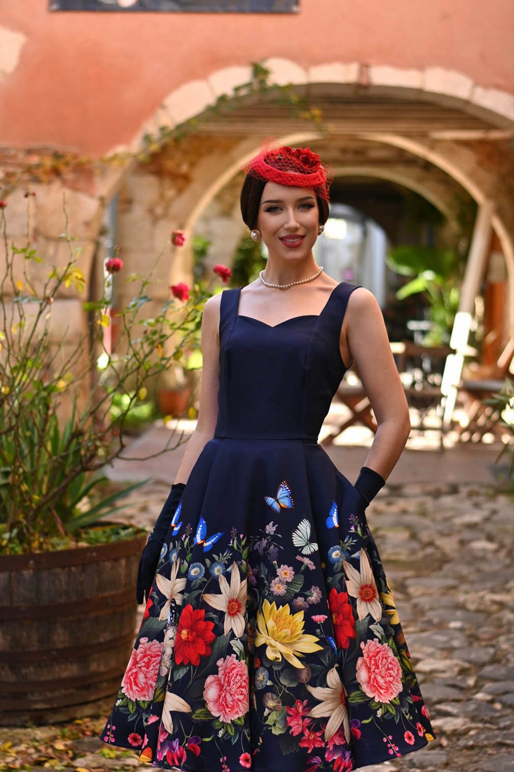 Hearts & Roses London A-Linien-Kleid Moonlight Butterfly Schmetterling Vint günstig online kaufen