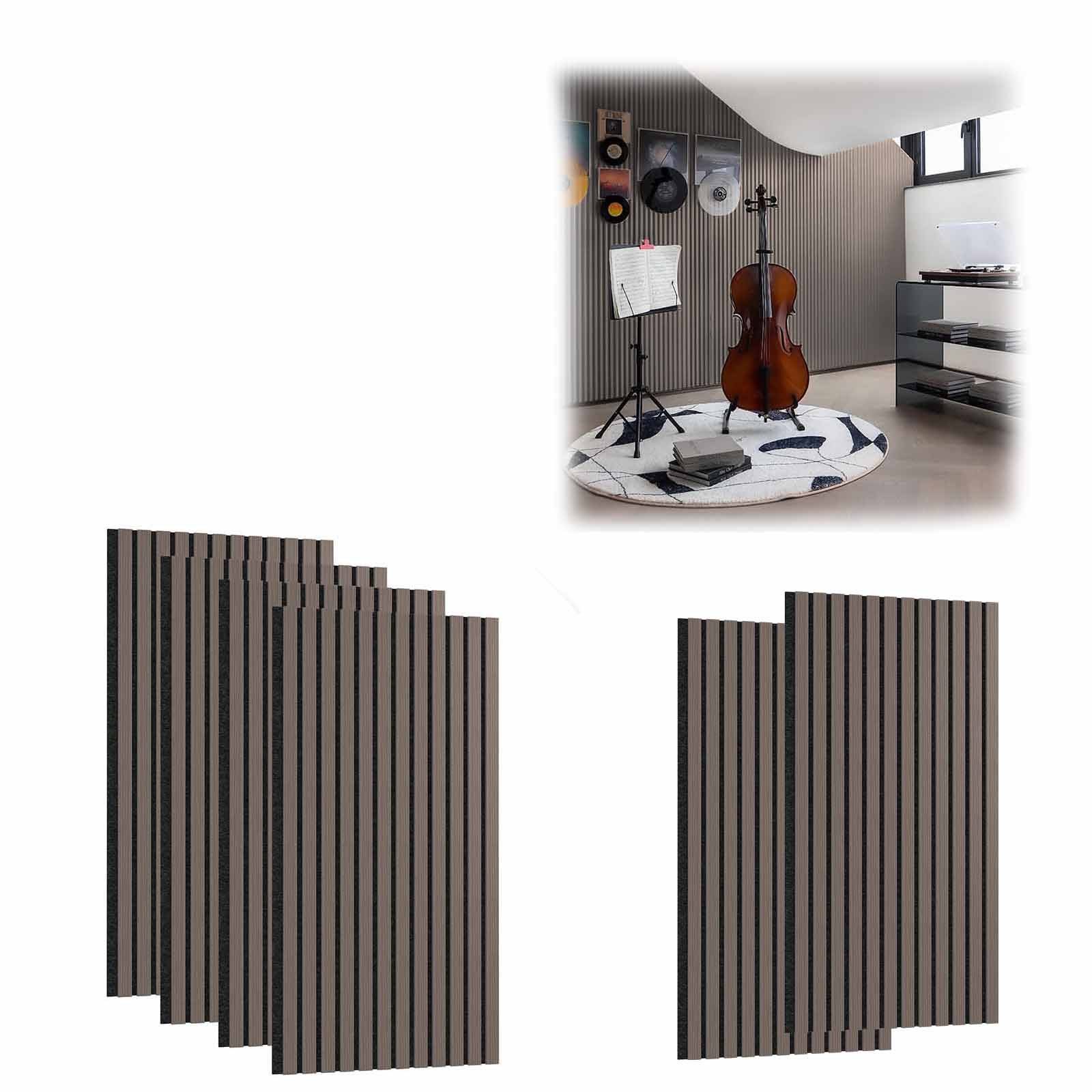 FIVMEN 3D Wandpaneel Akustikpaneele Holz Wand Holzpaneele Lamellenverkleidung, (6-tlg) aus Holzfunier und Filz 60x60cm/120x60cm