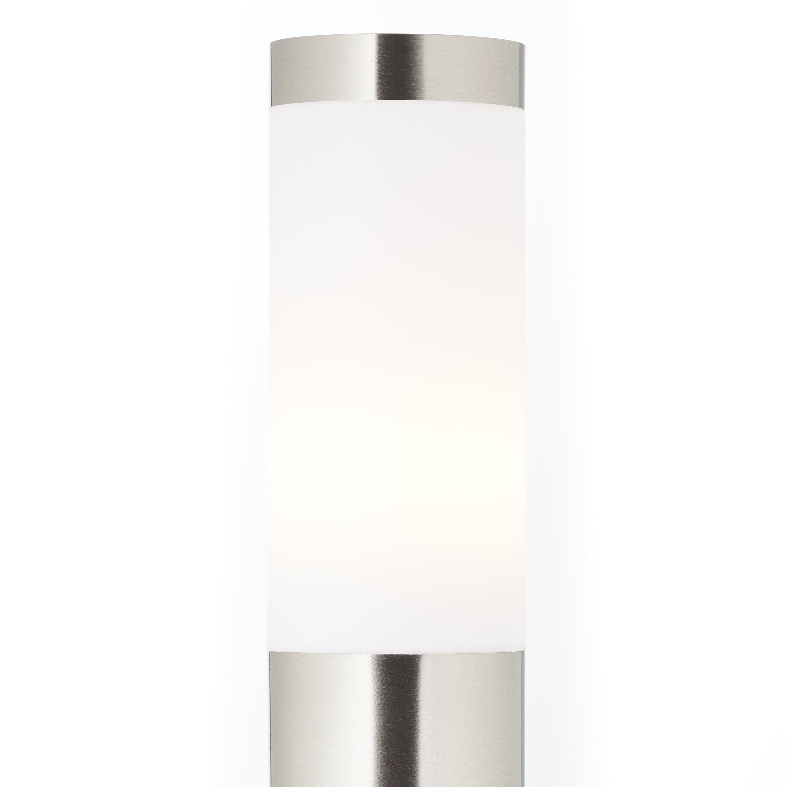 cm Leuchtmittel, 7,5 Lightbox cm, Höhe, E27, Pollerleuchte, Edelstahl/Kunststoff Ø 81 Außen-Stehlampe, ohne