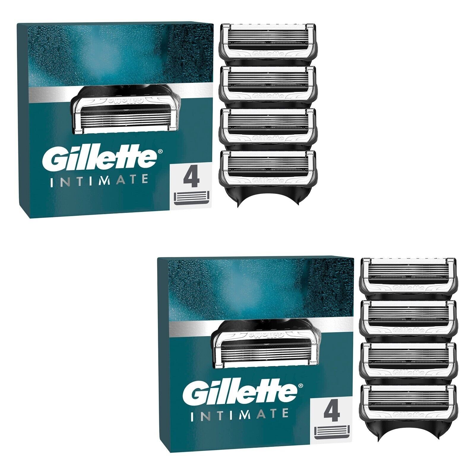 Gillette Rasierklingen Intimate, 8-tlg., Spar-Set - 4, 6, 8, 12, 20 x Klingen, sanft zur empfindlichen Intimhaut, Made in Germany