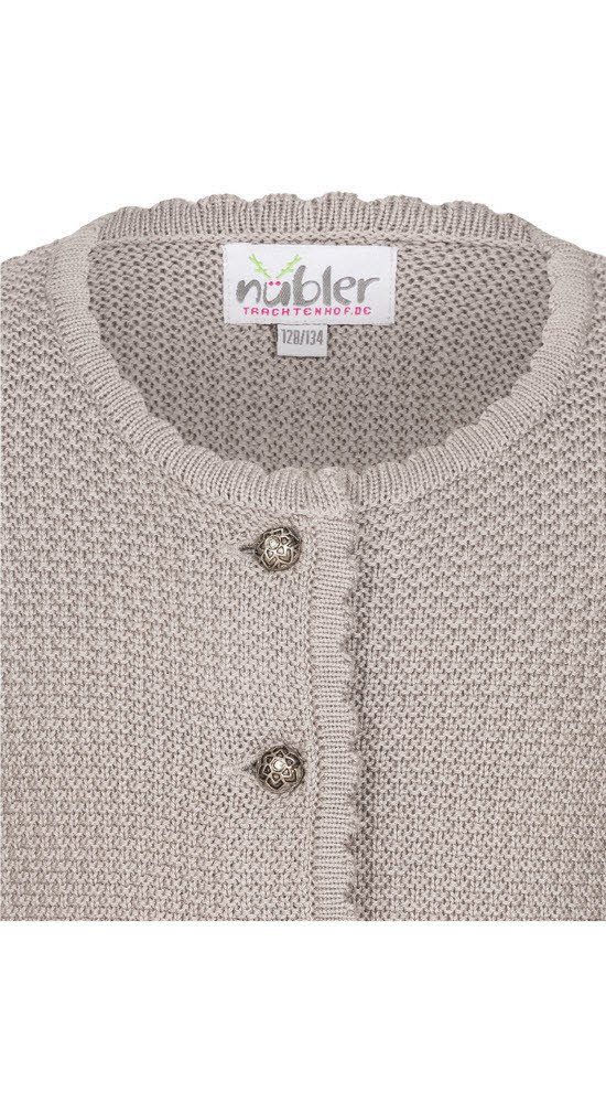 Nübler Trachtenstrickjacke Kinderstrickjacke Yvonne in Grau von Nübler