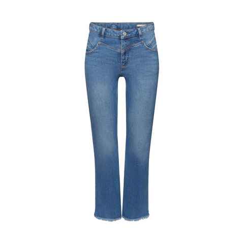 Esprit 7/8-Jeans Ausgestellte Baumwolljeans mit mittlerer Bundhöhe