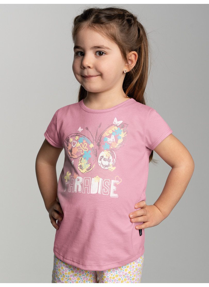Trigema T-Shirt TRIGEMA T-Shirt mit buntem Schmetterling-Printmotiv (1-tlg)