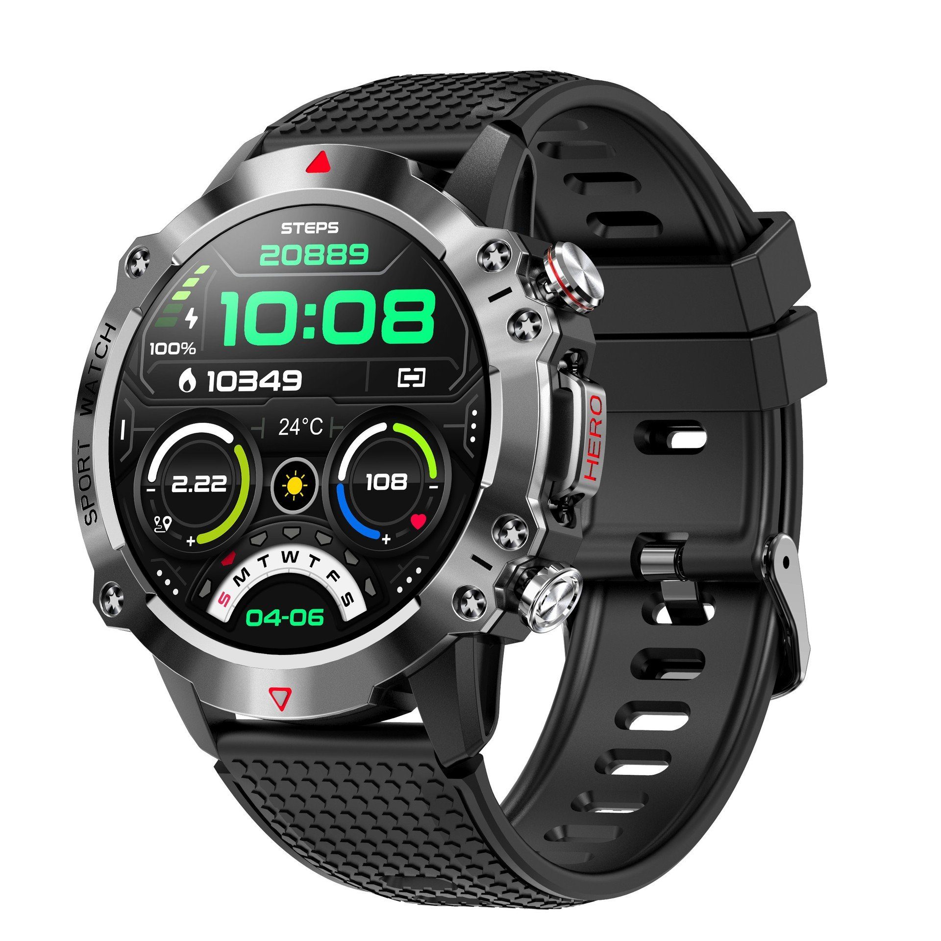 GelldG Smartwatch Smartwatch Telefonfunktion, Uhren 1.39\