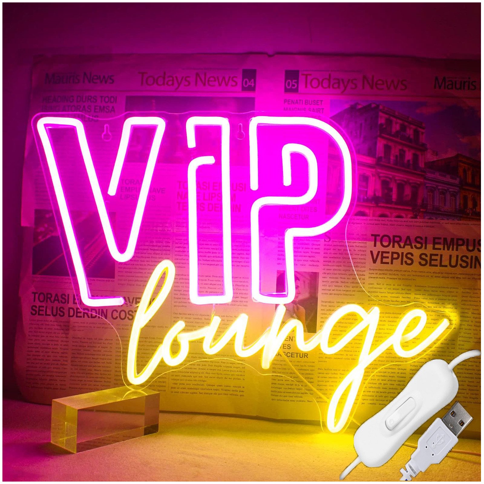 JIBENNEON LED Lichtleiste Neonsign Lampe VIP Lounge Vice City LED Dekolicht günstig online kaufen