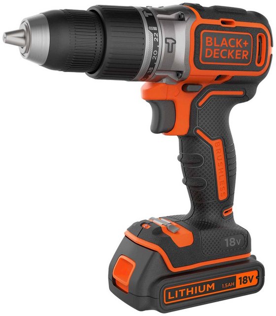 Black & Decker BLACK + DECKER Akku-Schlagbohrschrauber BL188K / BL188KB, 18 V, 1,5 Ah, inkl. Ladegerät