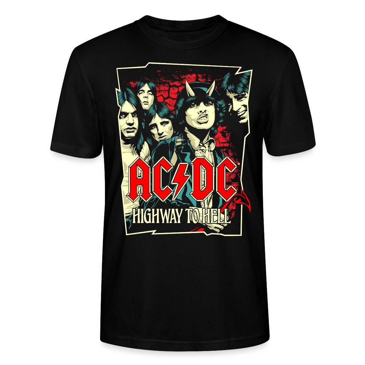 Spreadshirt T-Shirt AC/DC Bandlogo Bild Highway günstig online kaufen