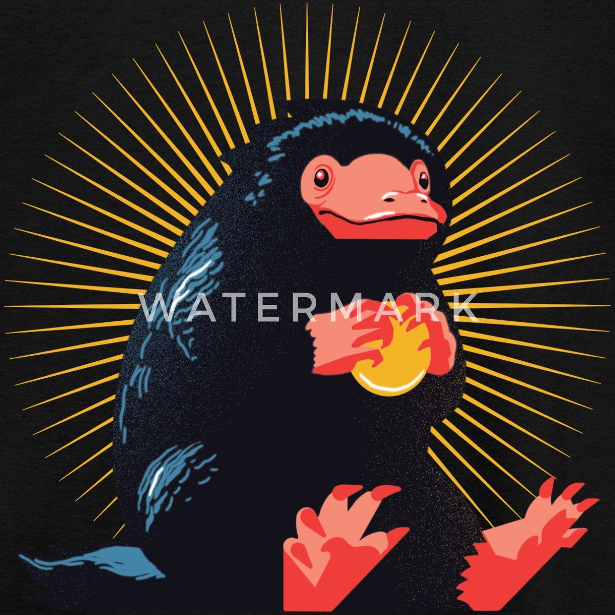 Spreadshirt T-Shirt Phantastische Tierwesen 3 Niffler Kinder T-Shirt (1-tlg)
