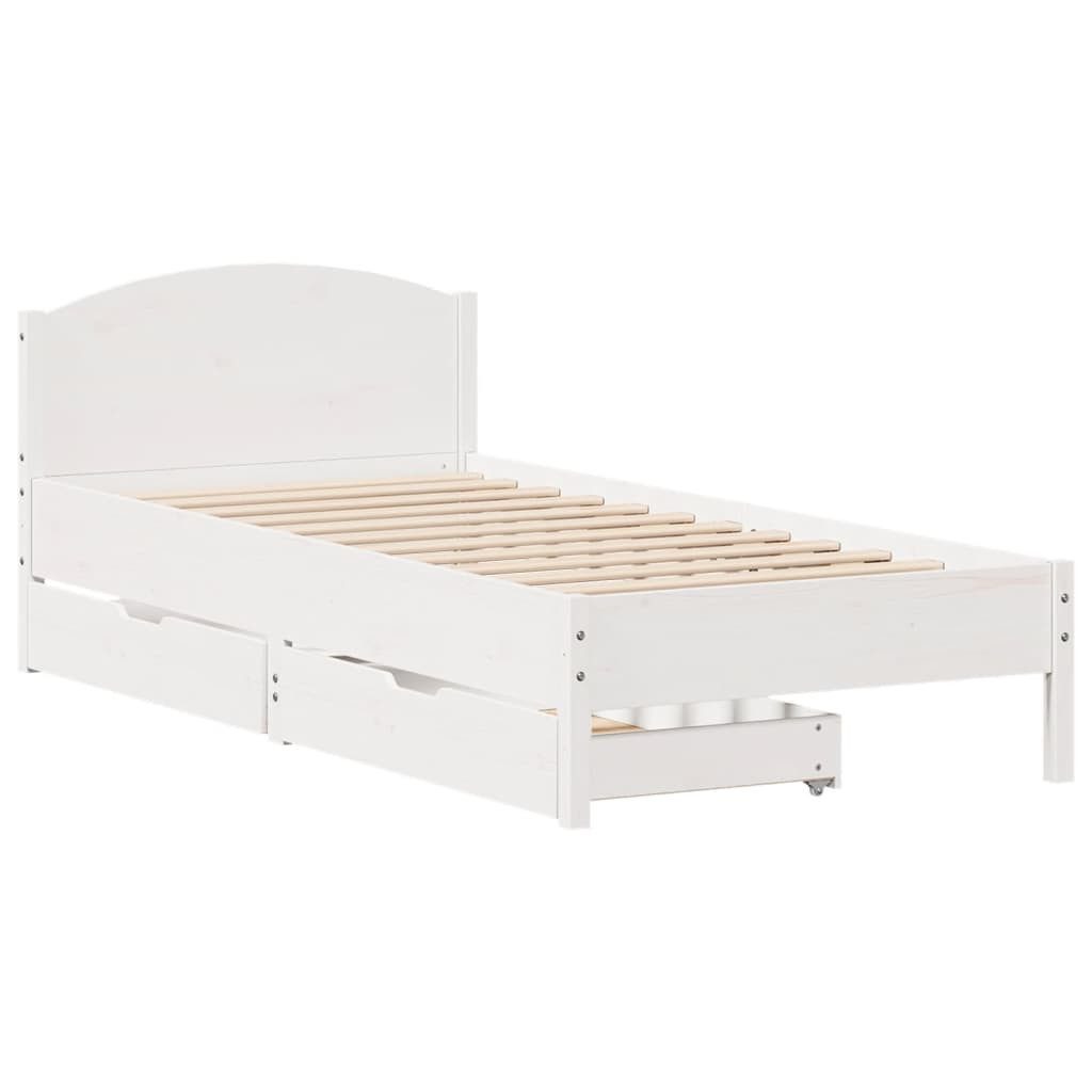 vidaXL Bett Massivholzbett ohne Matratze Weiß günstig online kaufen