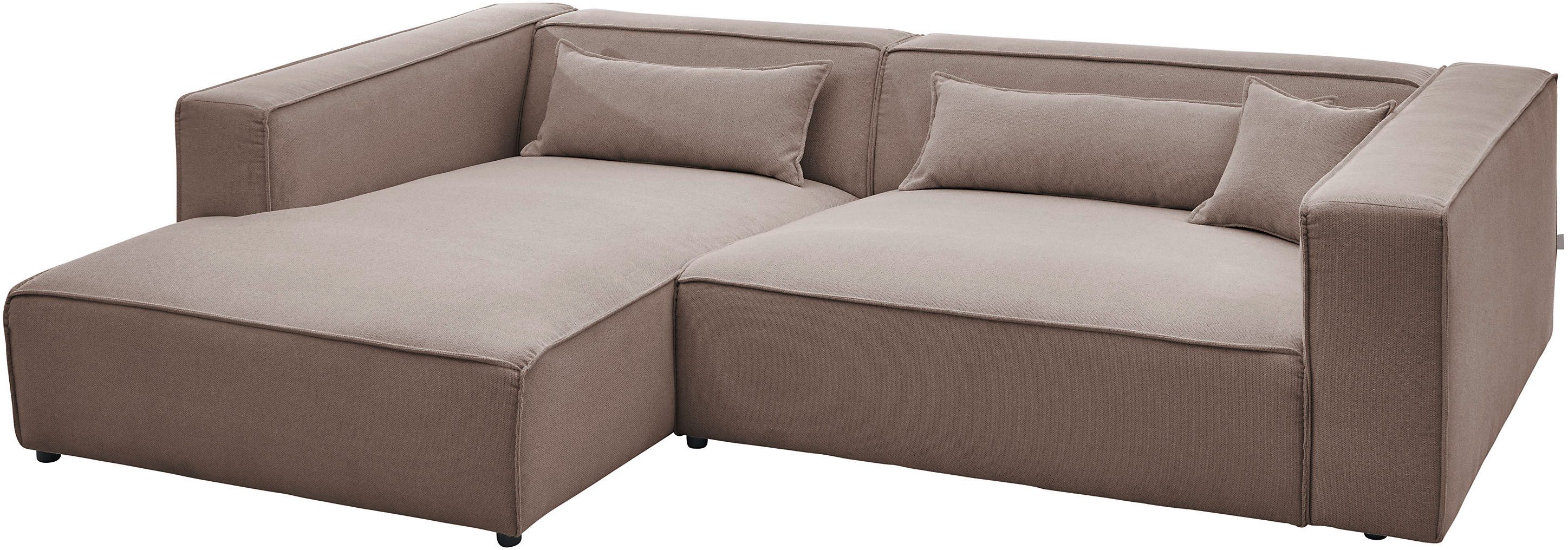 LeGer Home by Lena Gercke Ecksofa PIARA XXL Struktur u. Leinenoptik, Big-Sofa, L-Form, wahlweise Ottomane rechts/links, Kedernaht, extra tiefe Sitzfläche – Bild 5 von 5
