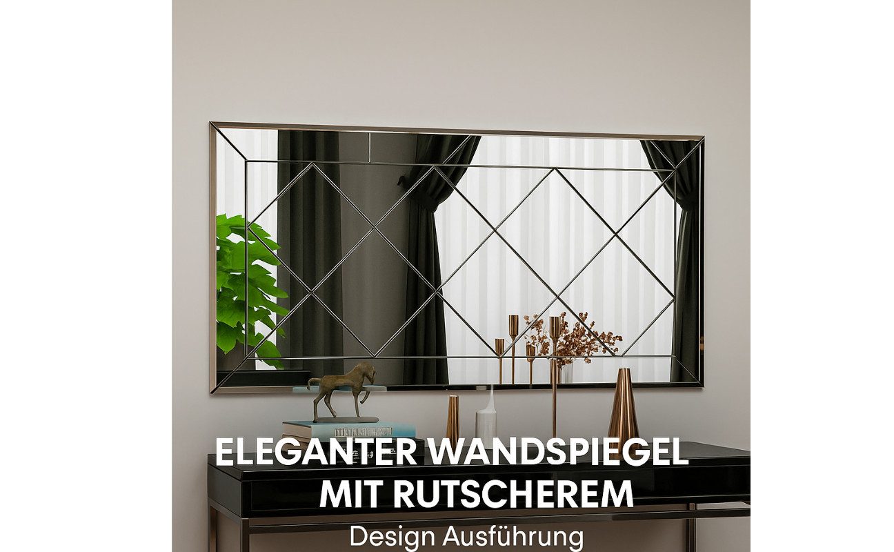 ibonto Wandspiegel Design Spiegel rechteckig Dekospiegel modern für Wohnzim günstig online kaufen