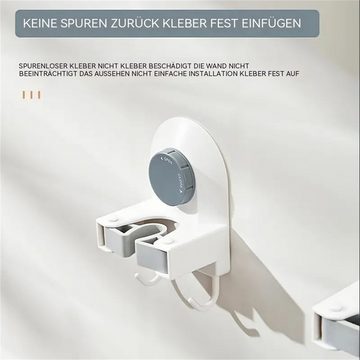 RefinedFlare Wandhaken 2 Stück/Set Mopp-Aufbewahrungsbox mit Aufbewahrungshaken, (Multifunktionales Hängeregal), Installieren Sie Duschkopf und Moppaufhänger, ohne Löcher zu bohren