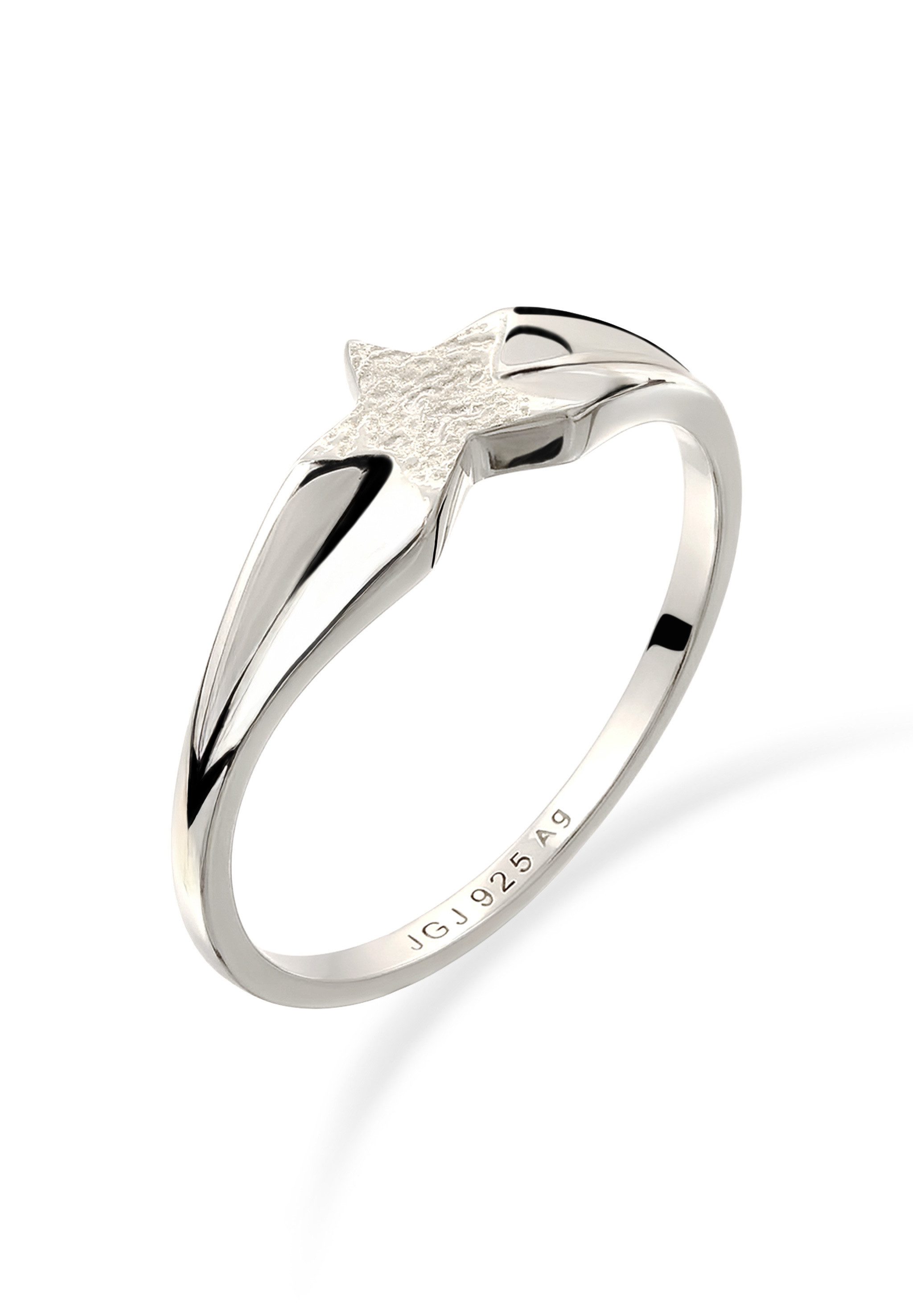 Kuzzoi Siegelring Siegeling Stern Stukturiert 925 Sterling Silber