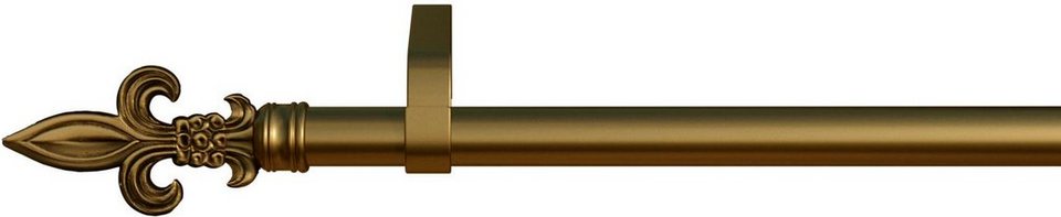 Gardinenstange Lucca, indeko, Ø 16 mm, 1-läufig, Wunschmaßlänge, mit  Bohren, verschraubt, Eisen