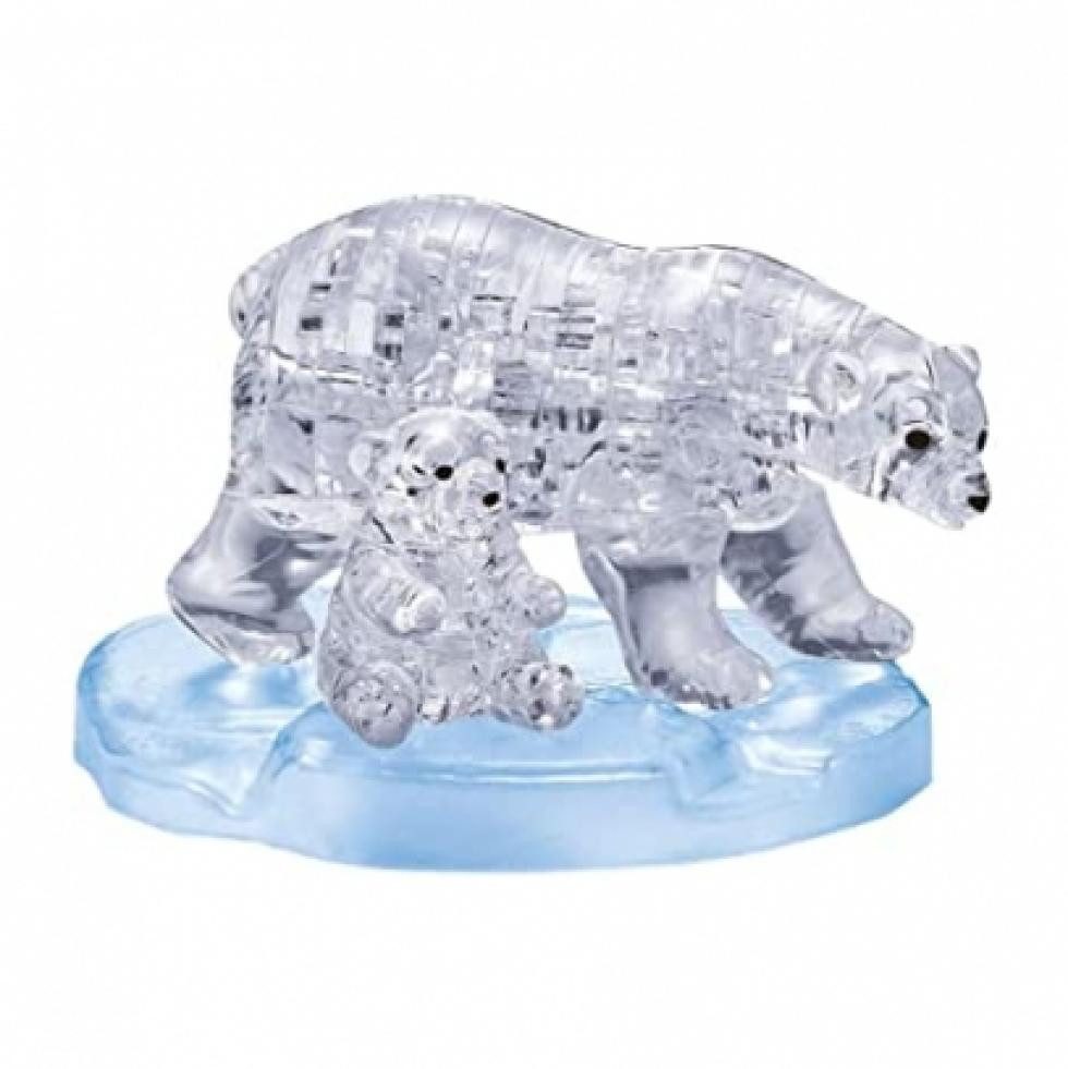 HCM KINZEL Spiel, Crystal Puzzle - Eisbärenpaar - deutsch