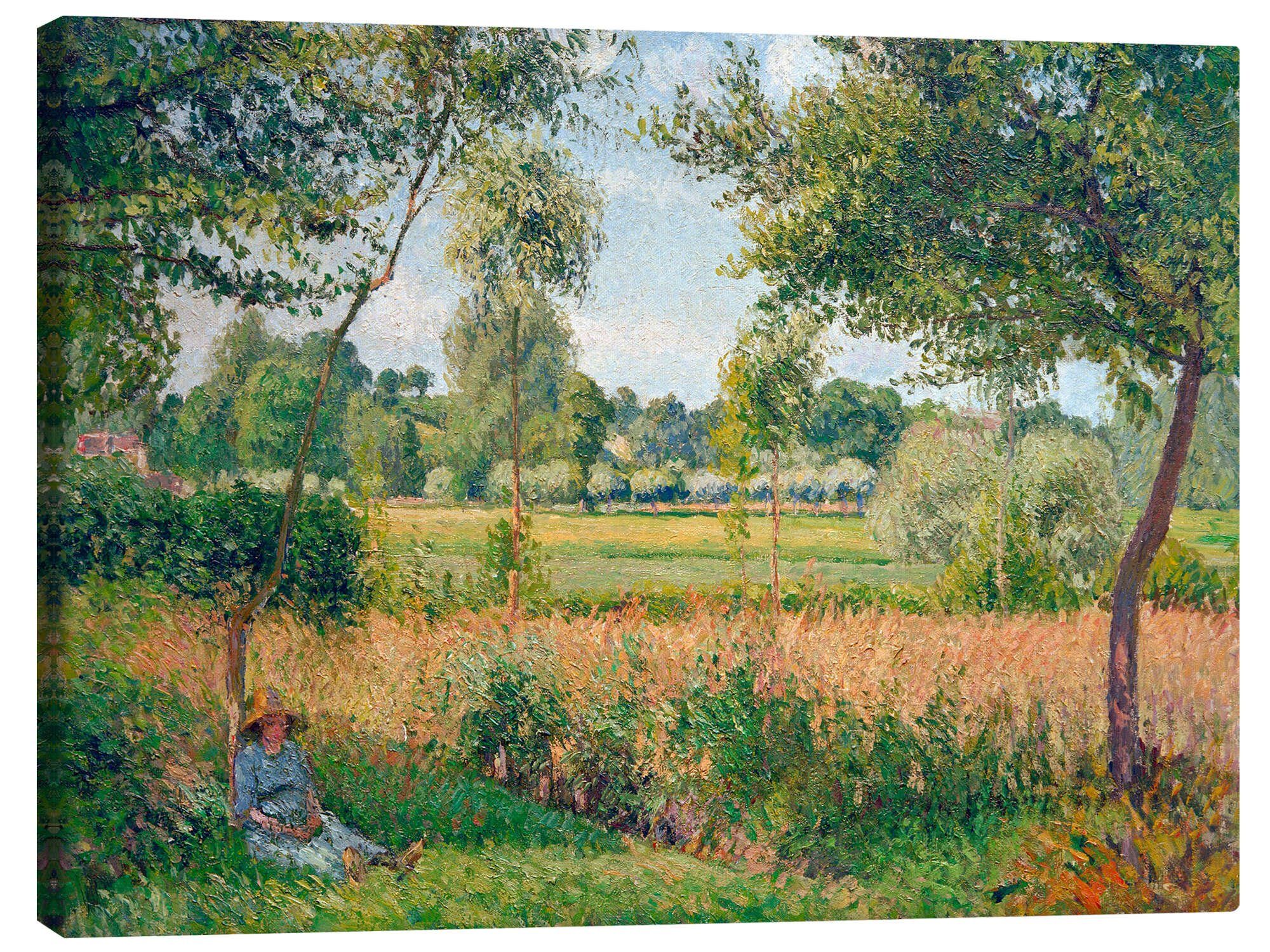 Posterlounge Wandbild Morgen, Camille Pissarro, erhältlich als Poster, Leinwandbild, Wandsticker oder Acrylglasbild