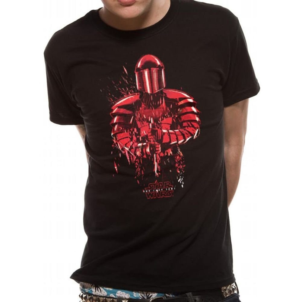 Star Wars Print-Shirt Star Wars Elite Guard T-Shirt Schwar - Rot Erwachsene + Jugendliche Gr. S M L XL XXL