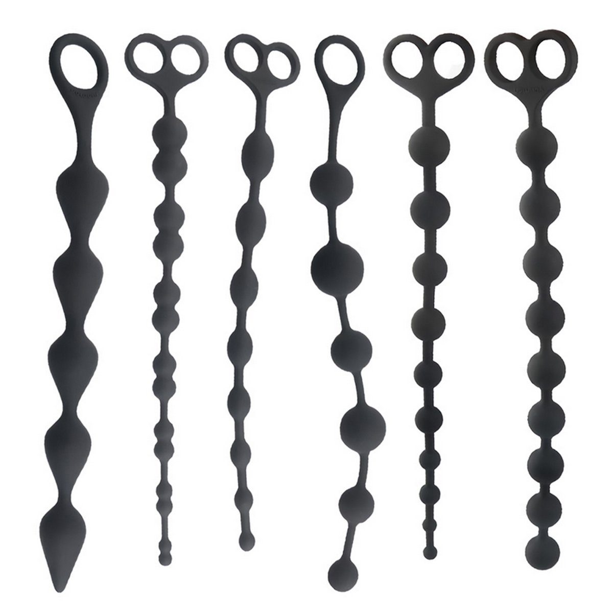 TPFSecret Analkette für Männer 10 Durchmesser und Perlen und - Farbe: Anal Kette, Schwarz unterschiedlichem ergonomische große 26,5cm Frauen, Kugeln mit