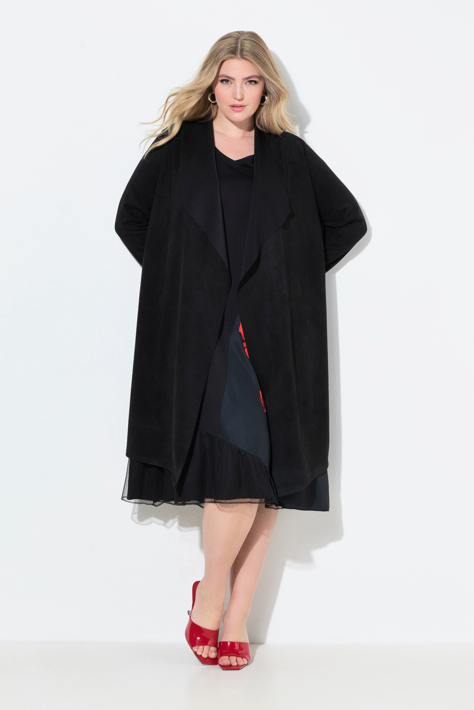 MIAMODA Langjacke Mantel lange A-Linie offene günstig online kaufen