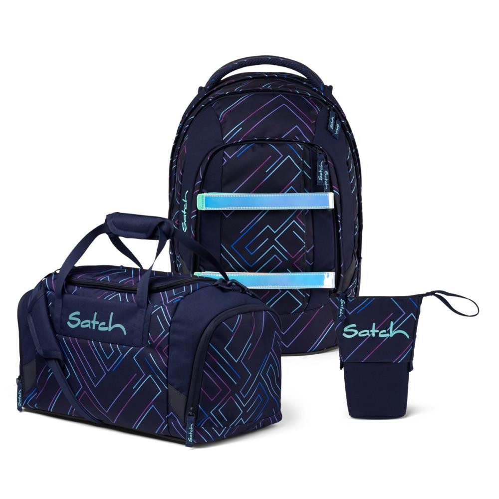 Satch Schulrucksack Pack (3tlg., inkl. Pencil Slider und Sporttasche)