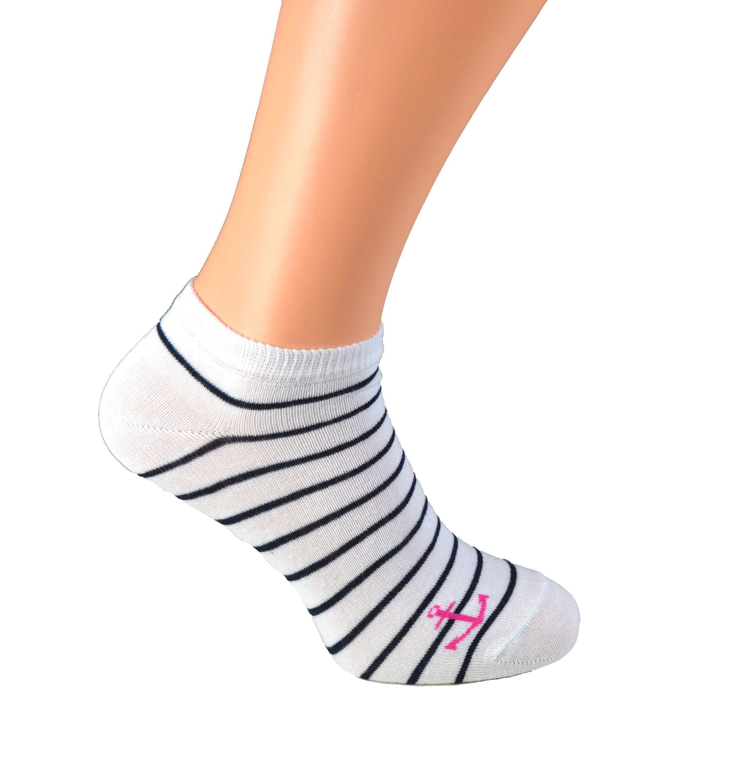 Cocain underwear Sneakersocken Damen Sneaker Socken bunte Füsslinge kurze halbe Söckchen 80 Baumwolle (8-Paar) verschiedene Modelle