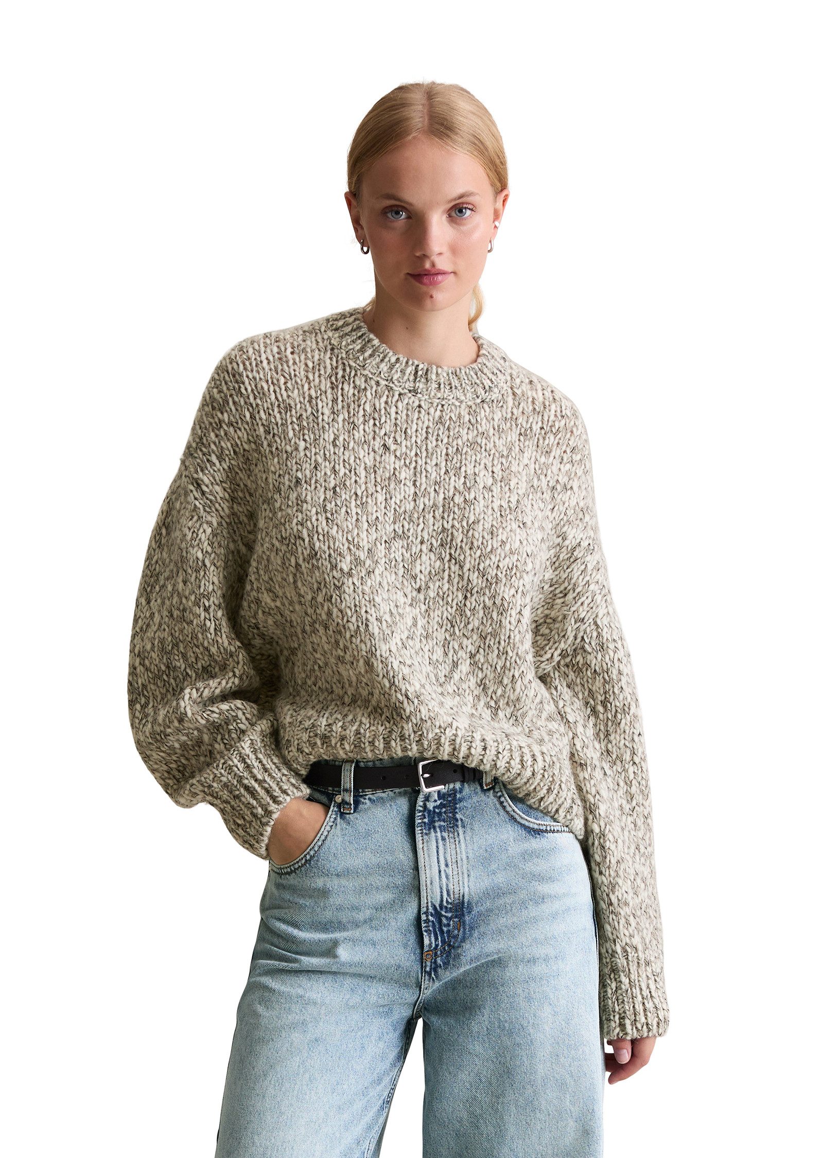 Marc O'Polo DENIM Rundhalspullover Chunky-Strickpullover relaxed günstig online kaufen