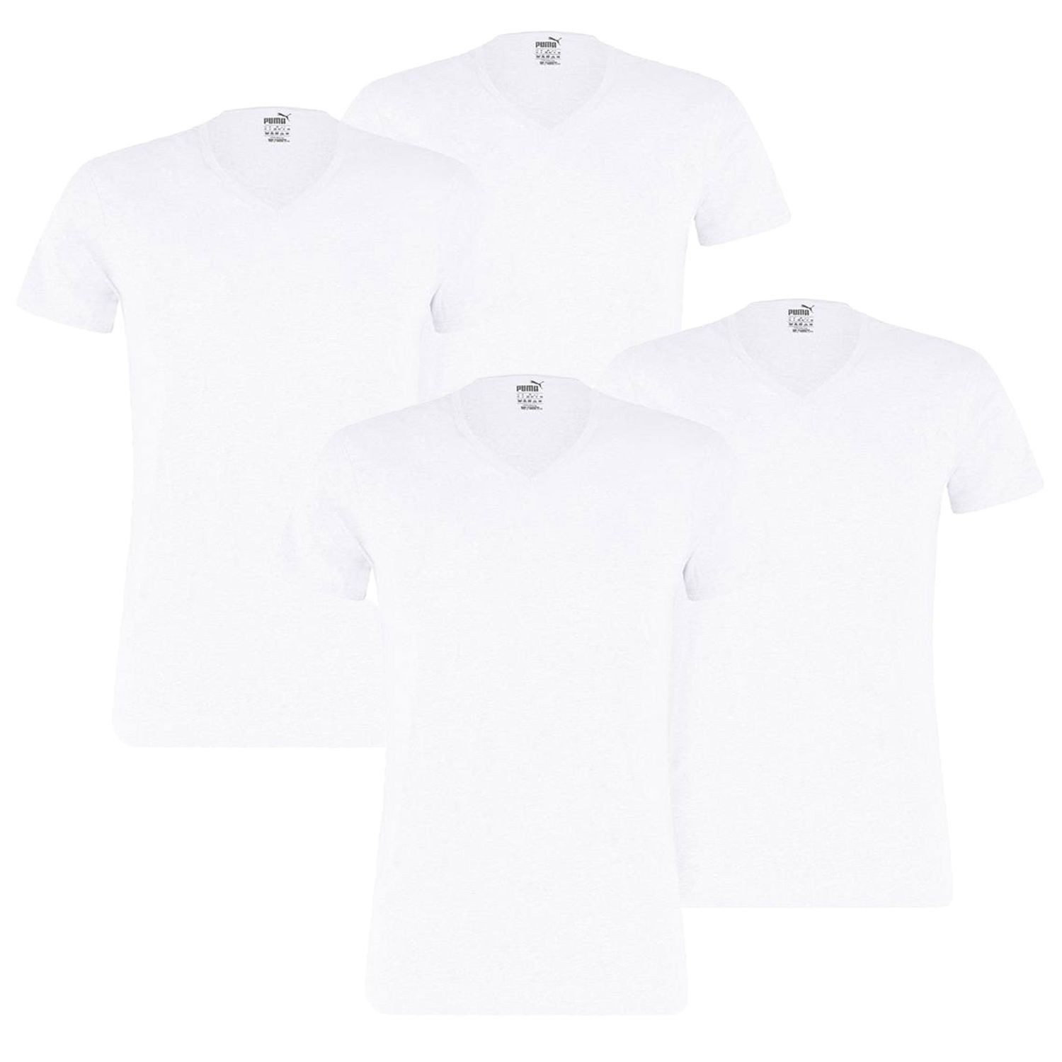 PUMA T-Shirt Basic, V-Ausschnitt mit Markenlabel günstig online kaufen
