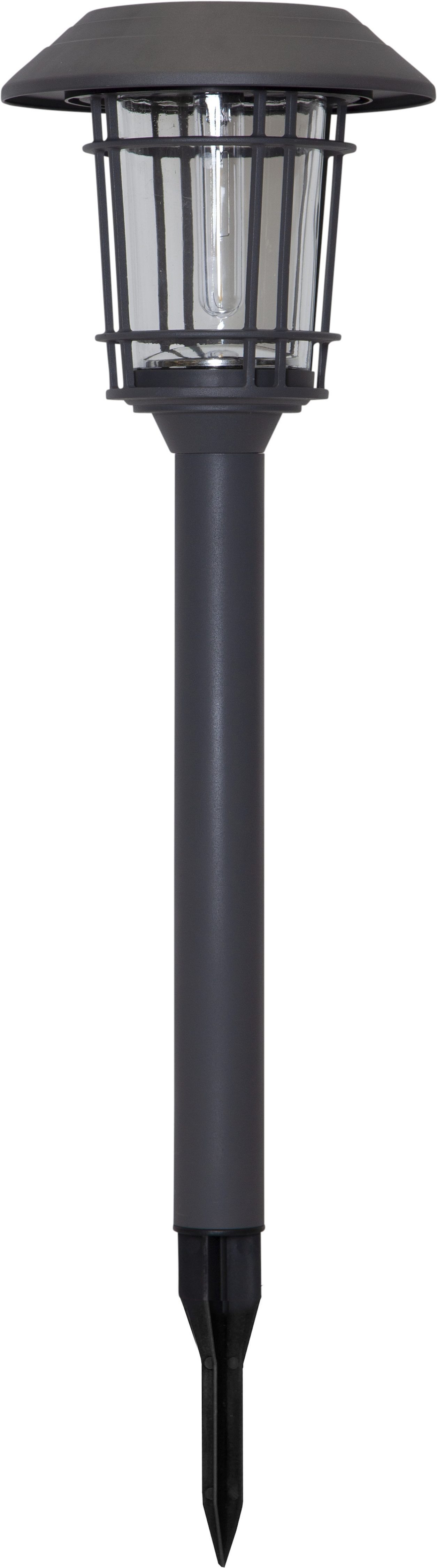 STAR TRADING LED Solarleuchte Solar-Wegleuchte Filip, Tageslichtsensor, LED fest integriert, Warmweiß, 30 lm, 60cm Höhe, zwei Lichtpunkte, Solar, Dämmerungssensor