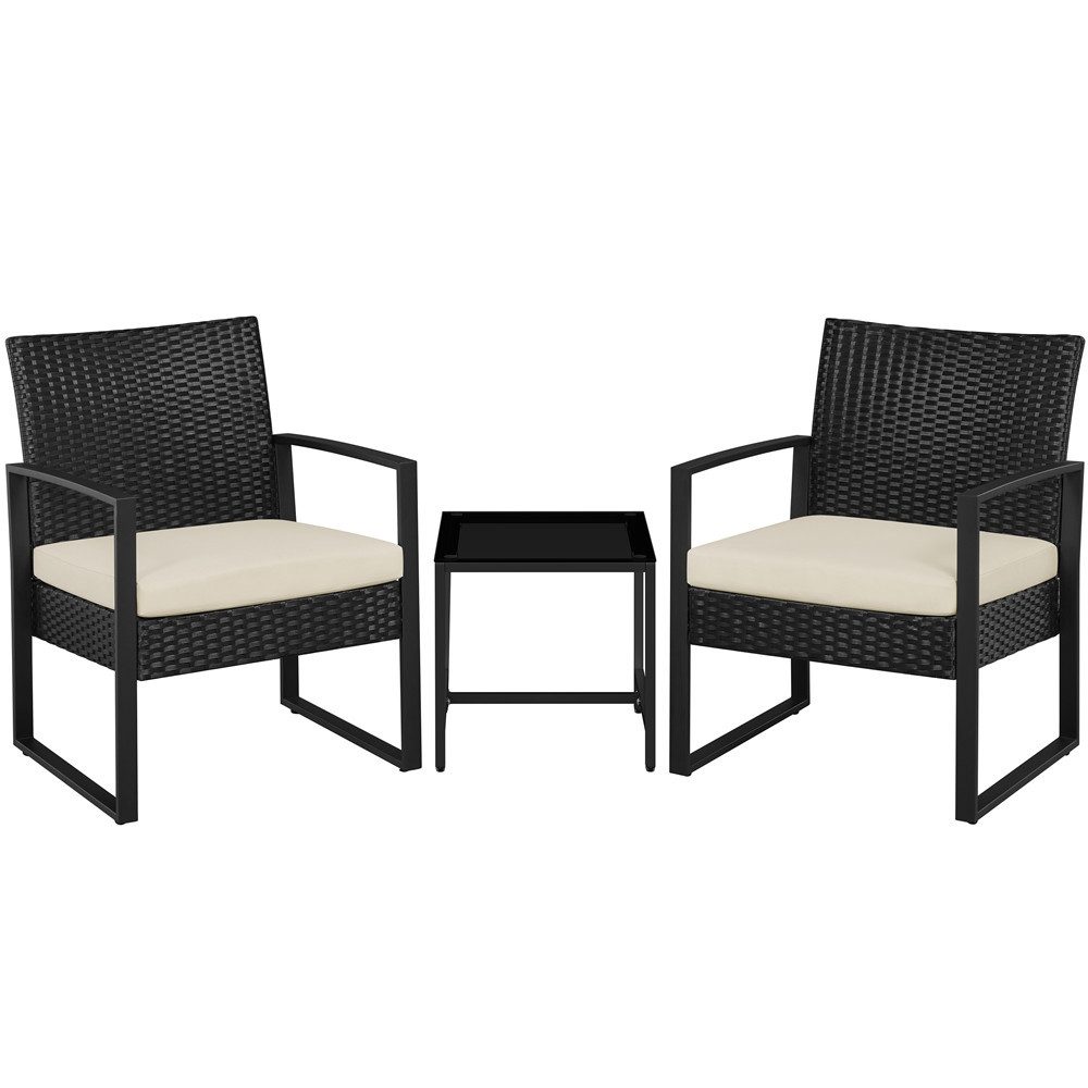 Yaheetech Balkonset, 3-teilig Polyrattan Sitzgruppe mit günstig online kaufen
