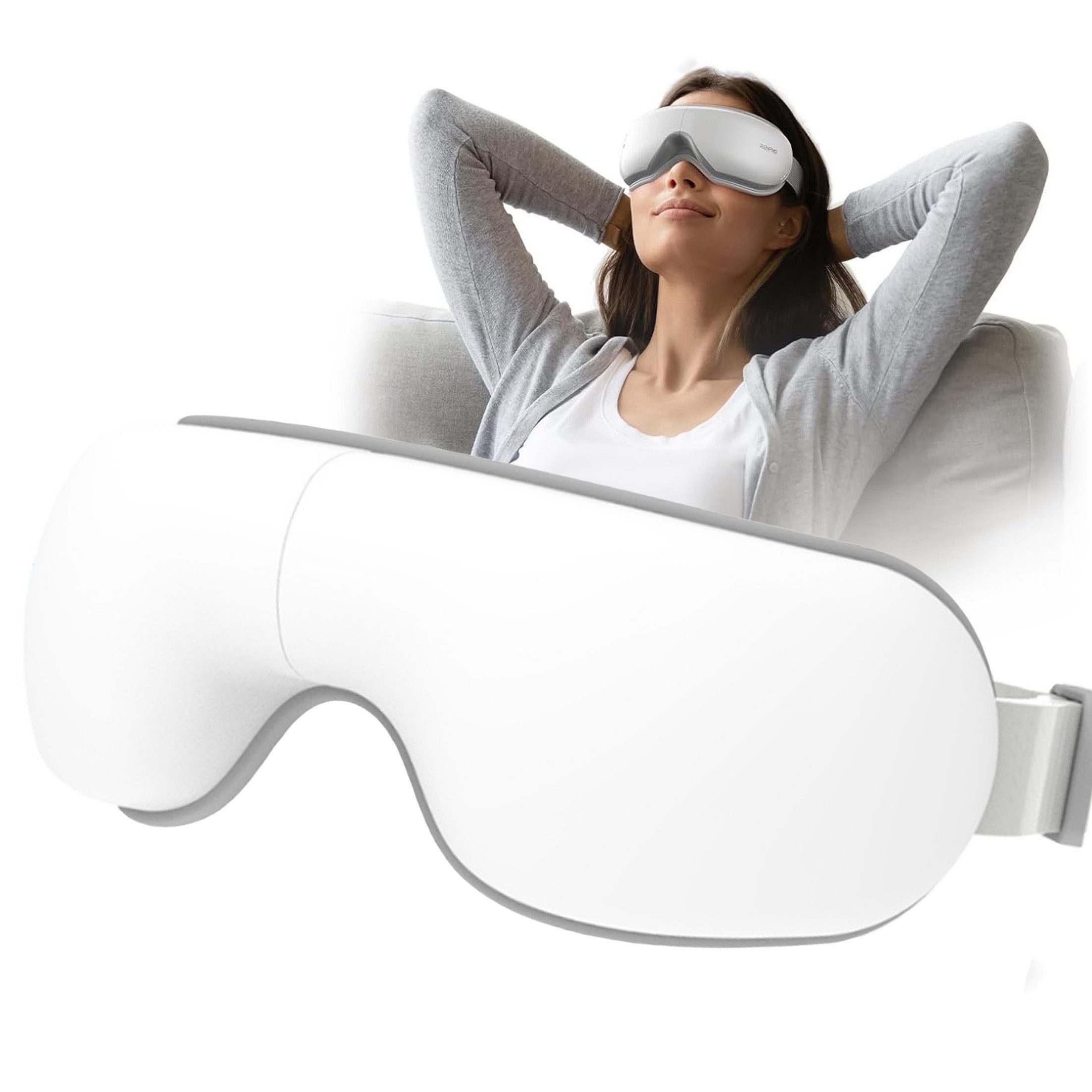 feinlux Massagegerät Augenmassagegerät mit Bluetooth-Verbindung und Musikwiedergabe, Packung, Mit feuchtem Tuch abwischbar, Bluetooth-Verbindung unterstützt