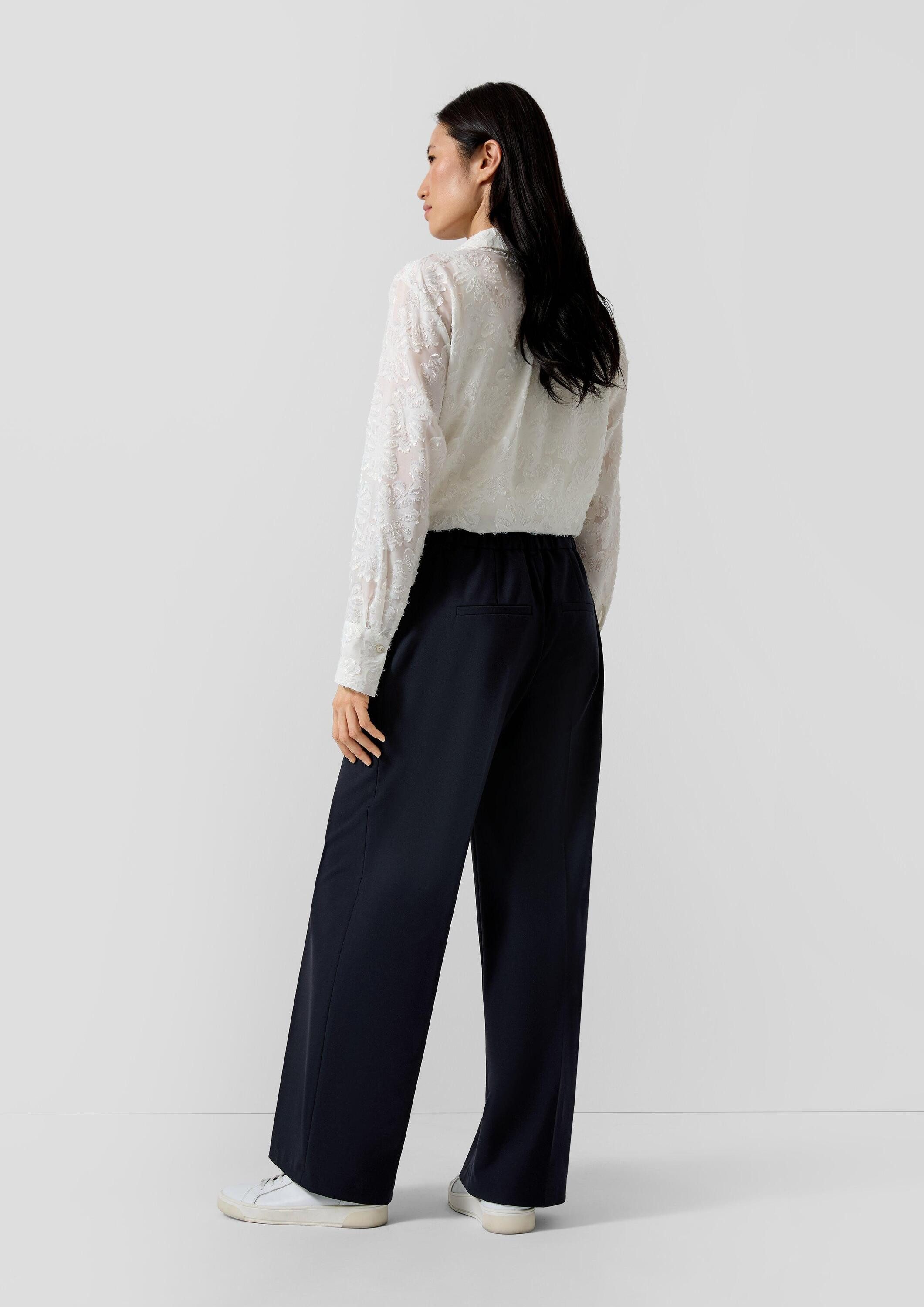 s.Oliver Chinos Hose Elegante Business-Hose aus Viskosemix