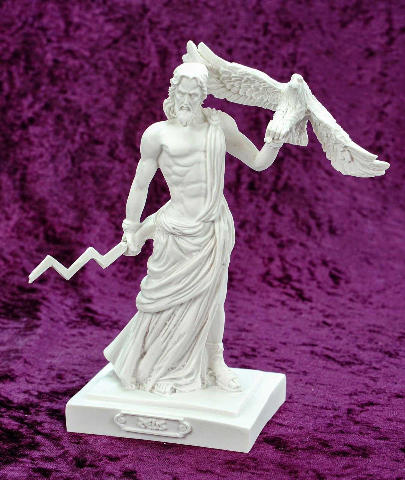 Skulptur Alabaster Zeus Figur Göttervater 18 der Kremers cm Schatzkiste Dekofigur