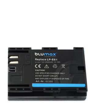 Blumax Set mit Lader für Canon LP-E6NH EOS R5 R7 2040mAh Kamera-Ladegerät