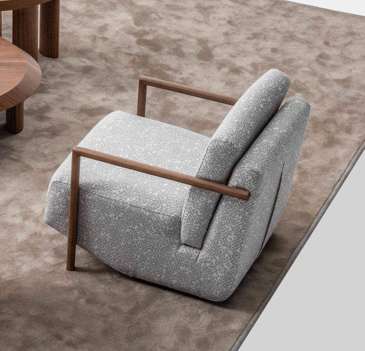 JVmoebel Sessel Modern Sessel Wohnzimmer Möbel Design Einsitzer Relax (Sessel), Made in Europe Grau