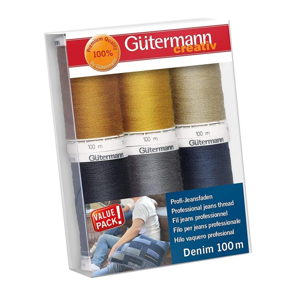 Gütermann - Denim Profi-Jeansfaden No.50 (6x 100 m) Nähgarn