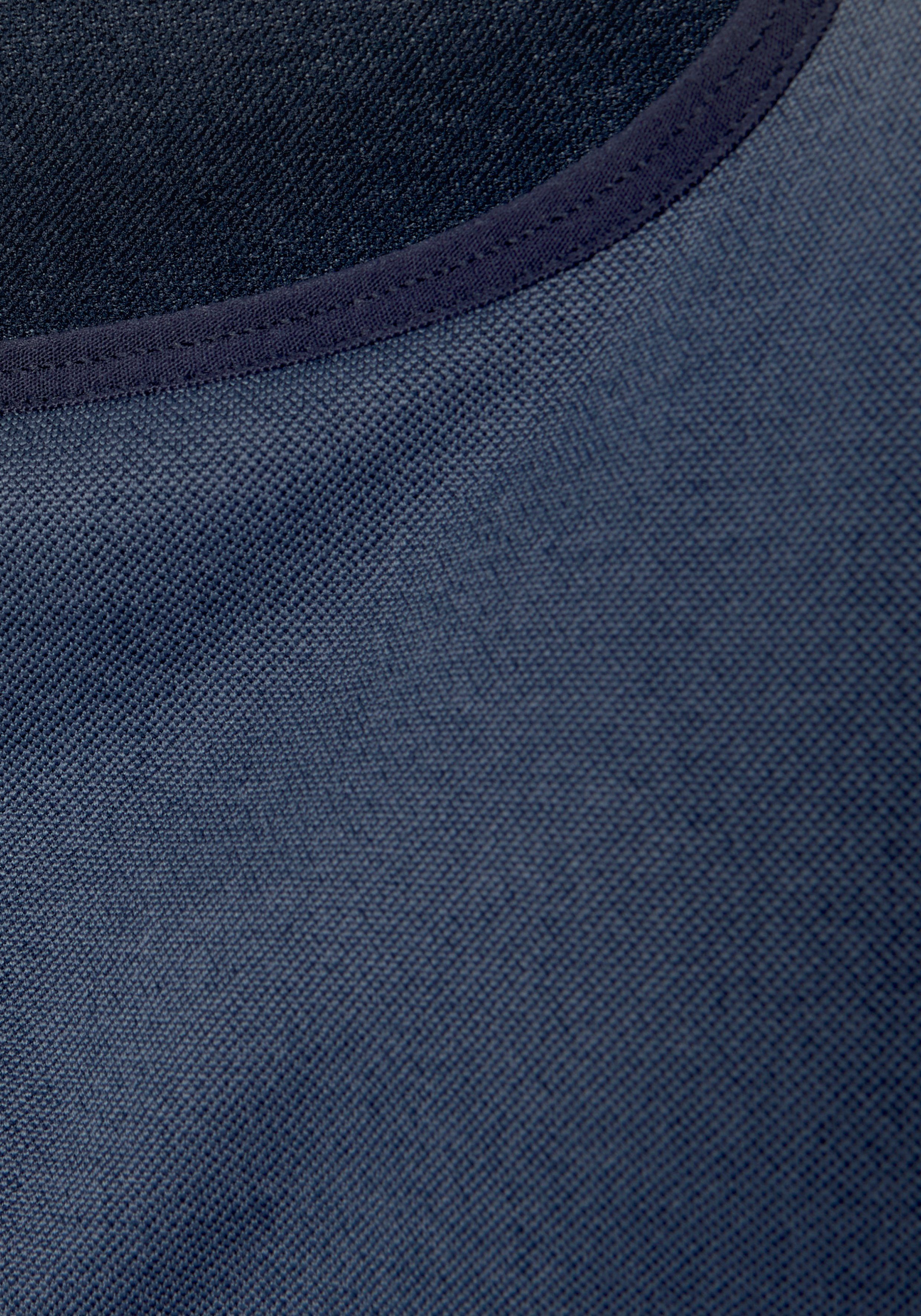 midnight-blue Lico Funktionsshirt Rippbund mit breitem Seamless