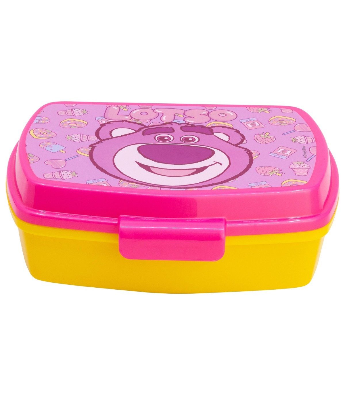 Disney Lunchbox Lotso Lunchbox Kinder Brotdose für Schule Freizeit und Ausflug, Polyethylen, (Packung)