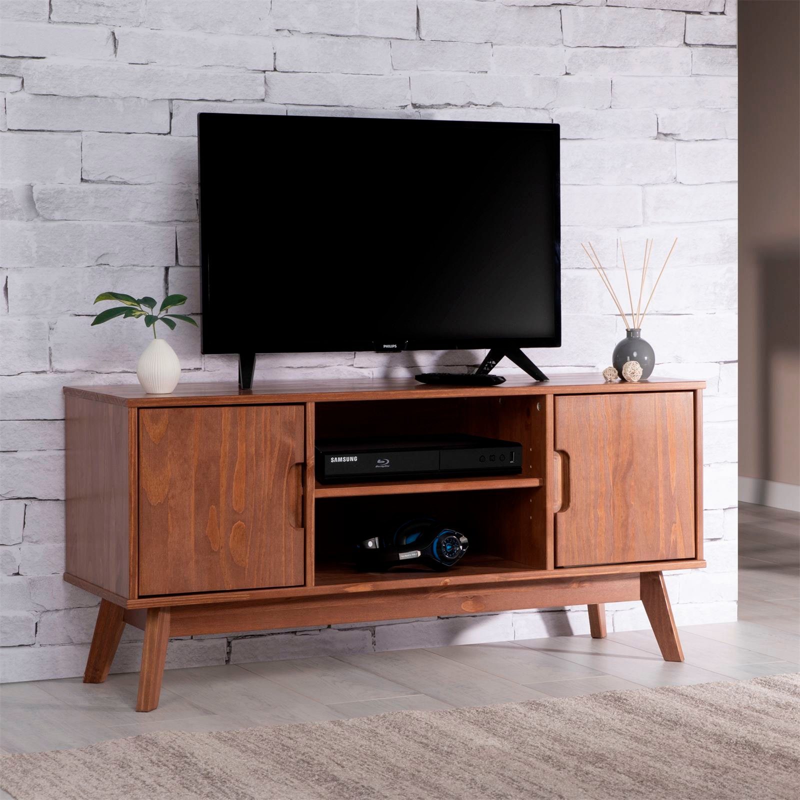 IDIMEX Lowboard TIVOLI, TV Lowboard aus Massivholz, Fernsehtisch mit 2 Türe günstig online kaufen