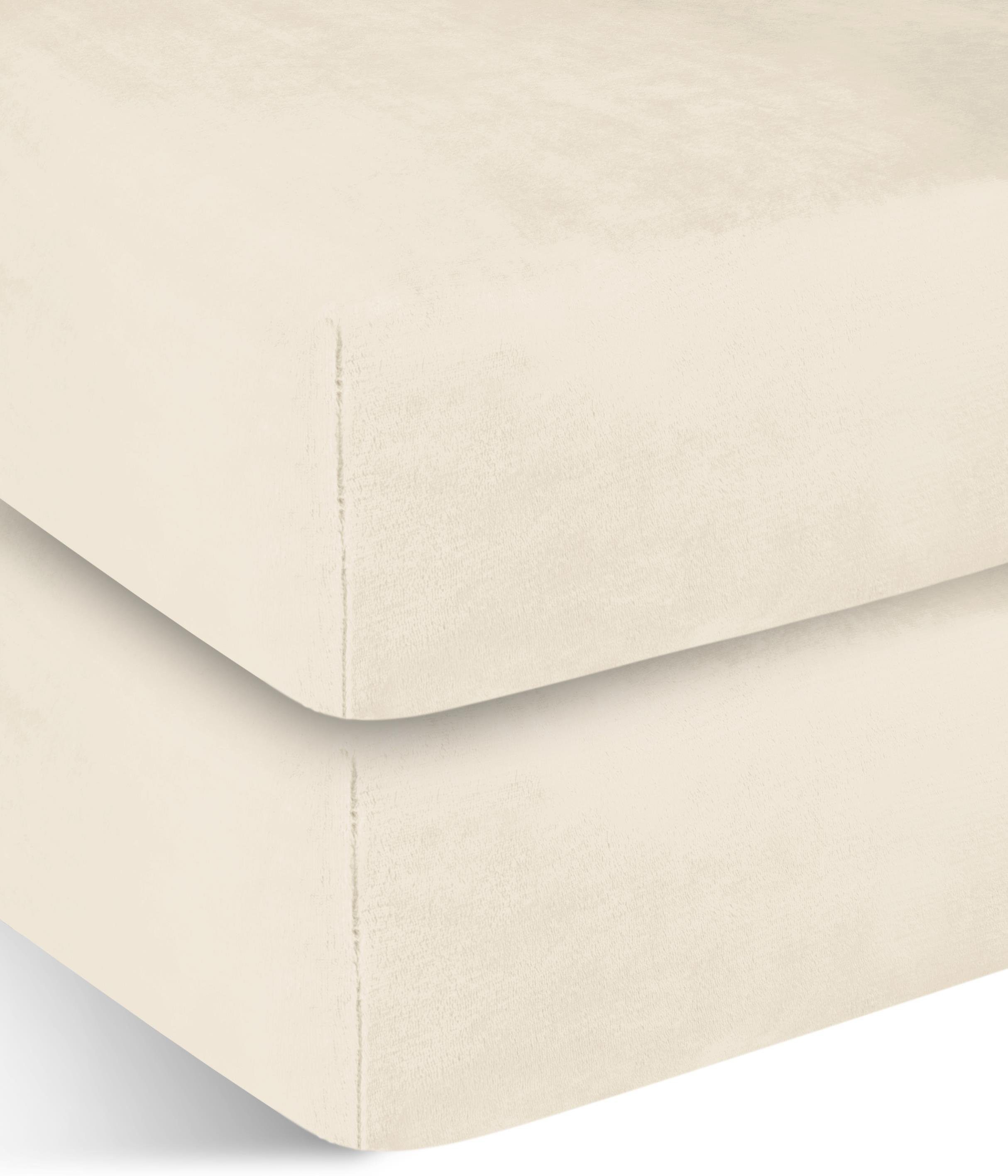 Aspero Bettlaken 2 Flanell-Spannbettlaken PERPIGNAN, Flanell, Gummizug: run günstig online kaufen