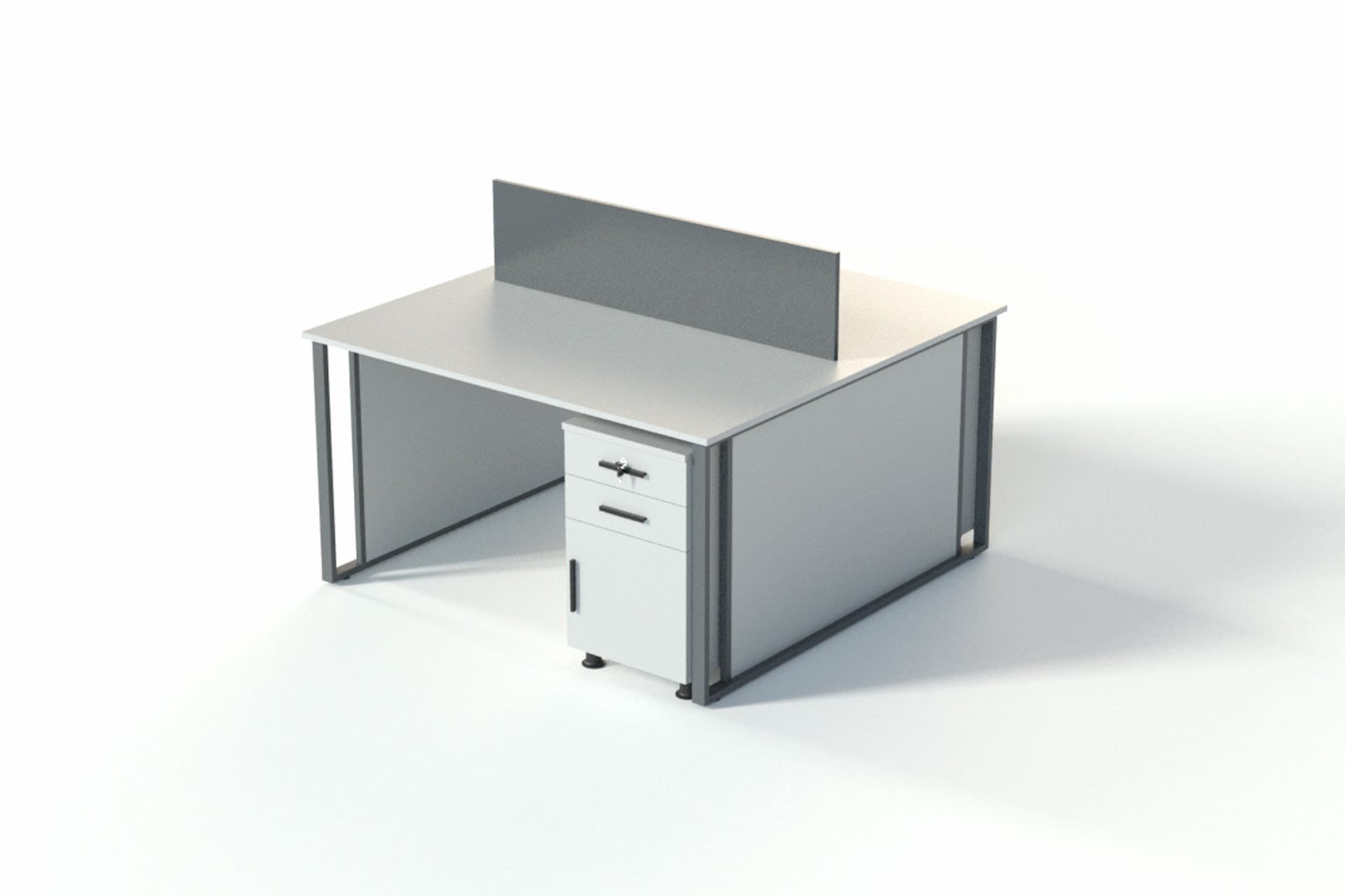 JVmoebel Schreibtisch Schreibtisch ohne Schubladen Weiß Modern Tisch mit Metallgestell, Made in Europa