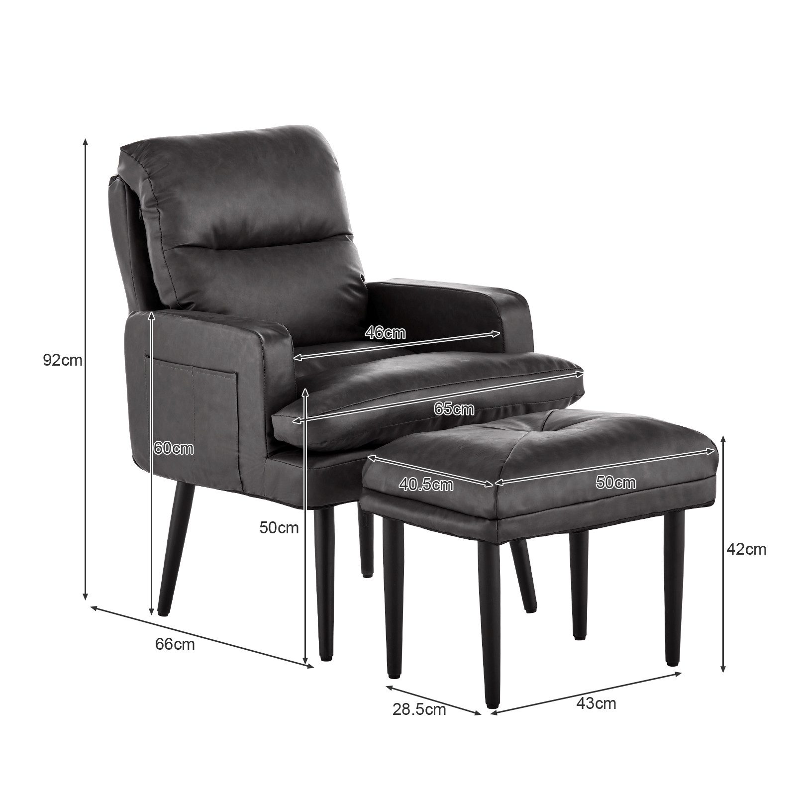 Ofcasa Relaxsessel Kunstleder Sessel Set (Relaxsessel günstig online kaufen