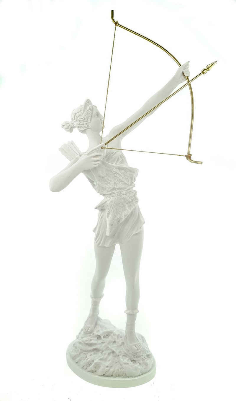 Kremers Schatzkiste Dekofigur Alabaster Artemis griechiche Göttin der Jagd Figur 41 cm
