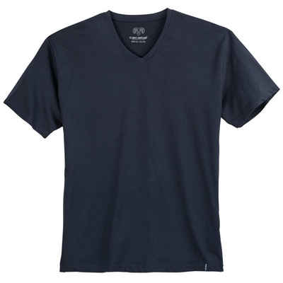 CECEBA V-Shirt Große Größen Herren V-Neck T-Shirt navy Ceceba